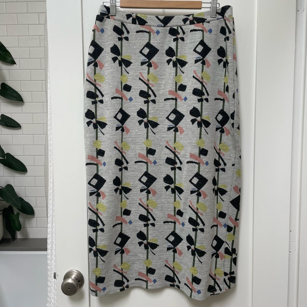 Liza Reitz Petal Skirt - limited edition print gray blue pink